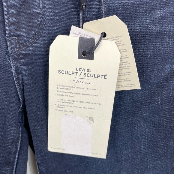 NEW Levi's Premium Women's 311 Shaping Skinny Dark Wash Denim Jeans Size 26 - Picture 6 of 13